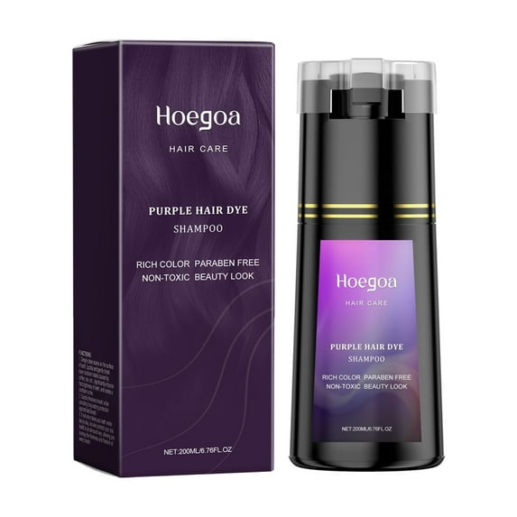 Hair Dye Shampoo, Hair Care, Hair Care Shampoo,3 In 1 Haircare Instant Dye Shampoo, Natural Hair Color Shampoo For Gray Hair Coverage, Suitable For Women & Men,Purple