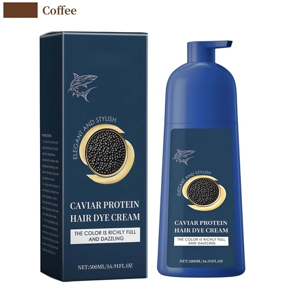 Hair Dye Shampoo, Hair Care Shampoo, Instant & Long-Lasting Hair Color Shampoo, Natural Hair Color Shampoo for Covering Gray Hair, For Women & Men (Coffee)