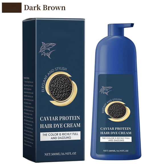 Hair Dye Shampoo, Hair Care Shampoo, Instant & Long-Lasting Hair Color Shampoo, Natural Hair Color Shampoo for Covering Gray Hair, For Women & Men (Dark Brown)