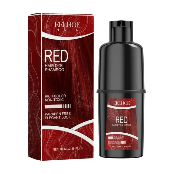 Hair Dye Shampoo,Hair Shampoo,Herbal Hair Color Shampoo - Long-Lasting Color Development, Phytocare Nourishment, 100ml, Ammonia-Free for Healthy Hair Coloring(MulticolorRed)
