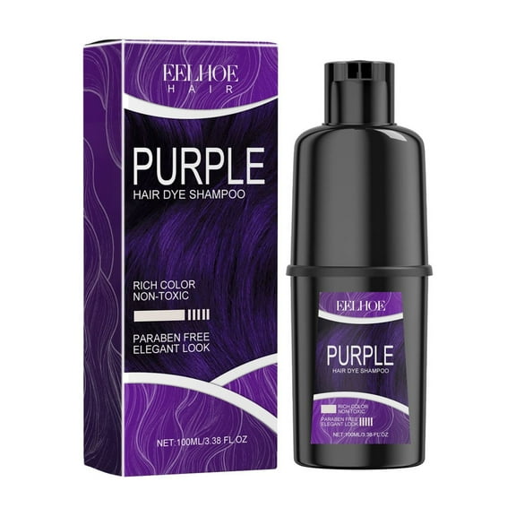 Hair Dye Shampoo,Hair Shampoo,Herbal Hair Colour Shampoo - Long Lasting Phytocare for Vibrant, Healthy Hair | 100ml(MulticolorPurple)