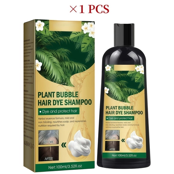 Hair Dye Shampoo for Women & Men, Instant & Long-Lasting Hair Color Shampoo, Gray Hair Coverage for Men & Women, Natural Shampoo Hair Dye for All Hair Types  (Black)