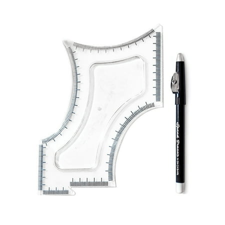 The Cut Buddy Hair Edge Up Trimmer Guide and Beard Shaping Stencil Tool (Includes Pencil with Sharpener)
