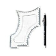 The Cut Buddy Hair Edge Up Trimmer Guide and Beard Shaping Stencil Tool Includes Pencil with Sharpener