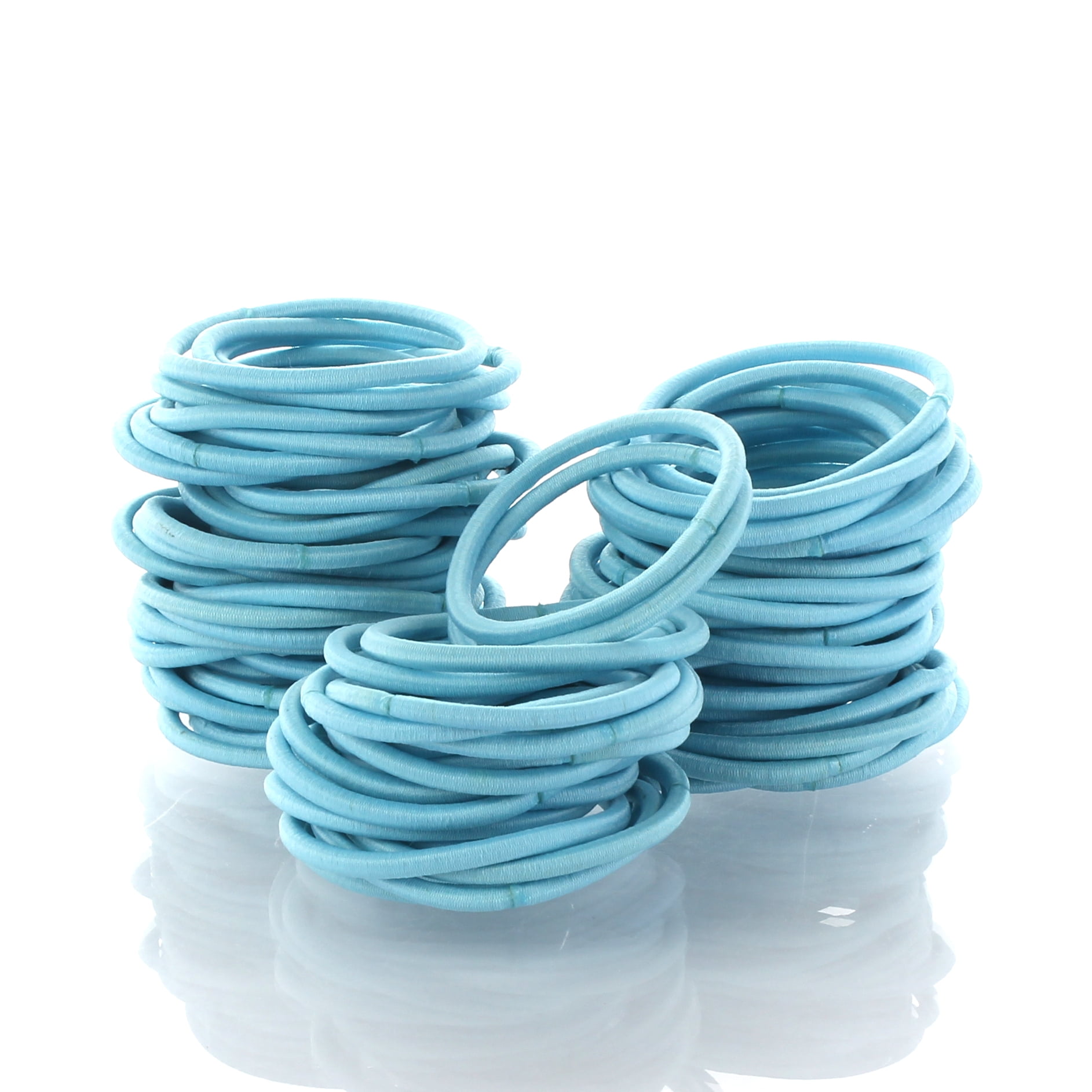 Hair Elastics Hair Ties, Professional Grade Ponytail Holders - Blue 1000 Pack