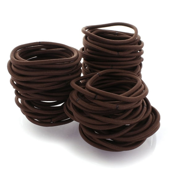 Hair Elastics Hair Ties, Professional Grade Ponytail Holders - Brown 1000 Pack