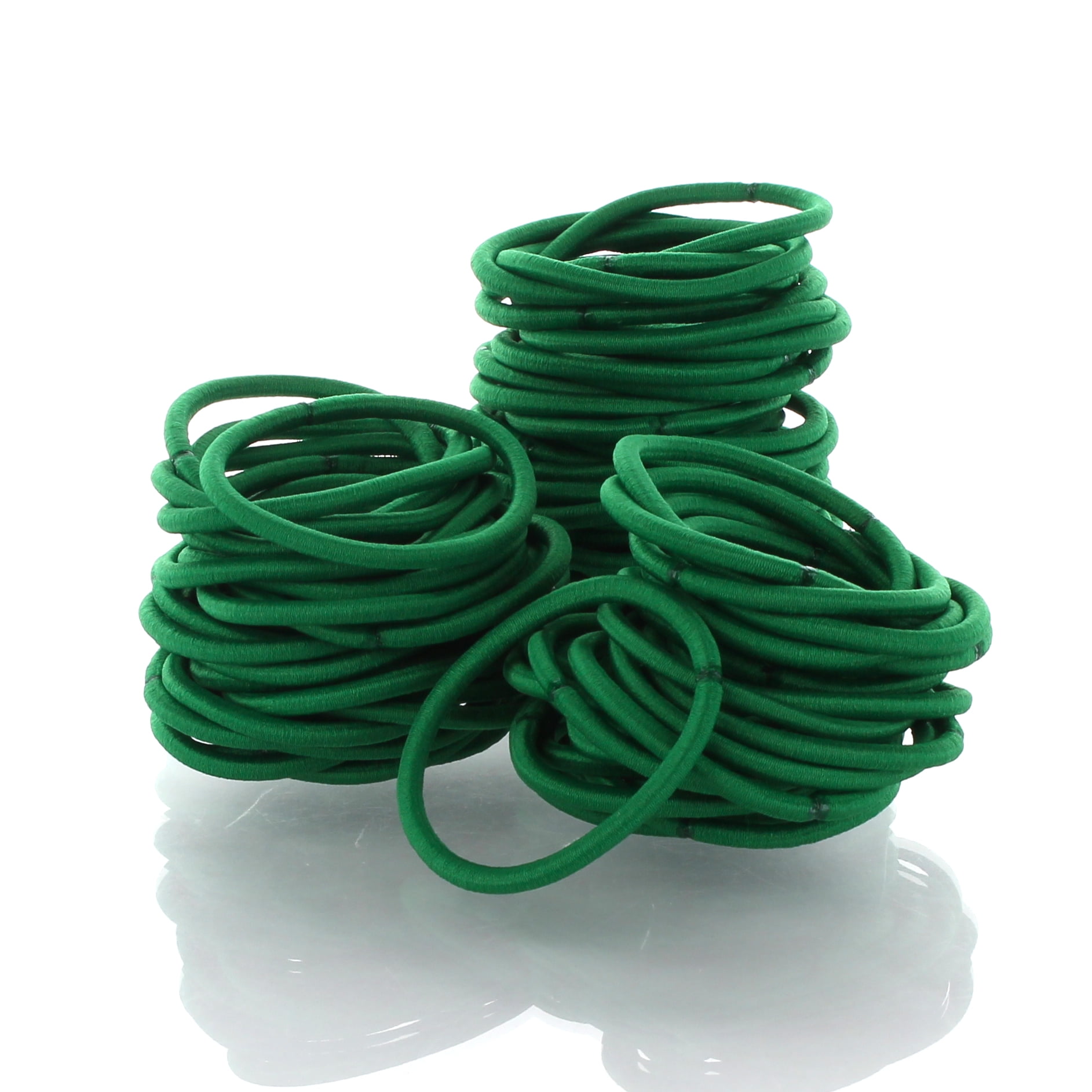 Hair Elastics Hair Ties, Professional Grade Ponytail Holders Emerald