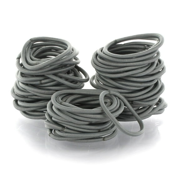 Hair Elastics Hair Ties, Professional Grade Ponytail Holders - Silver 1000 Pack
