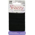 thumbnail image 1 of Hair Elastics by Snazzy, Black, Thick & Long, Economy Pack, Painless Pony Tail Holders, Yoga Twist, 20 Count (1 Pack, 20 Ties Per Card), 1 of 5
