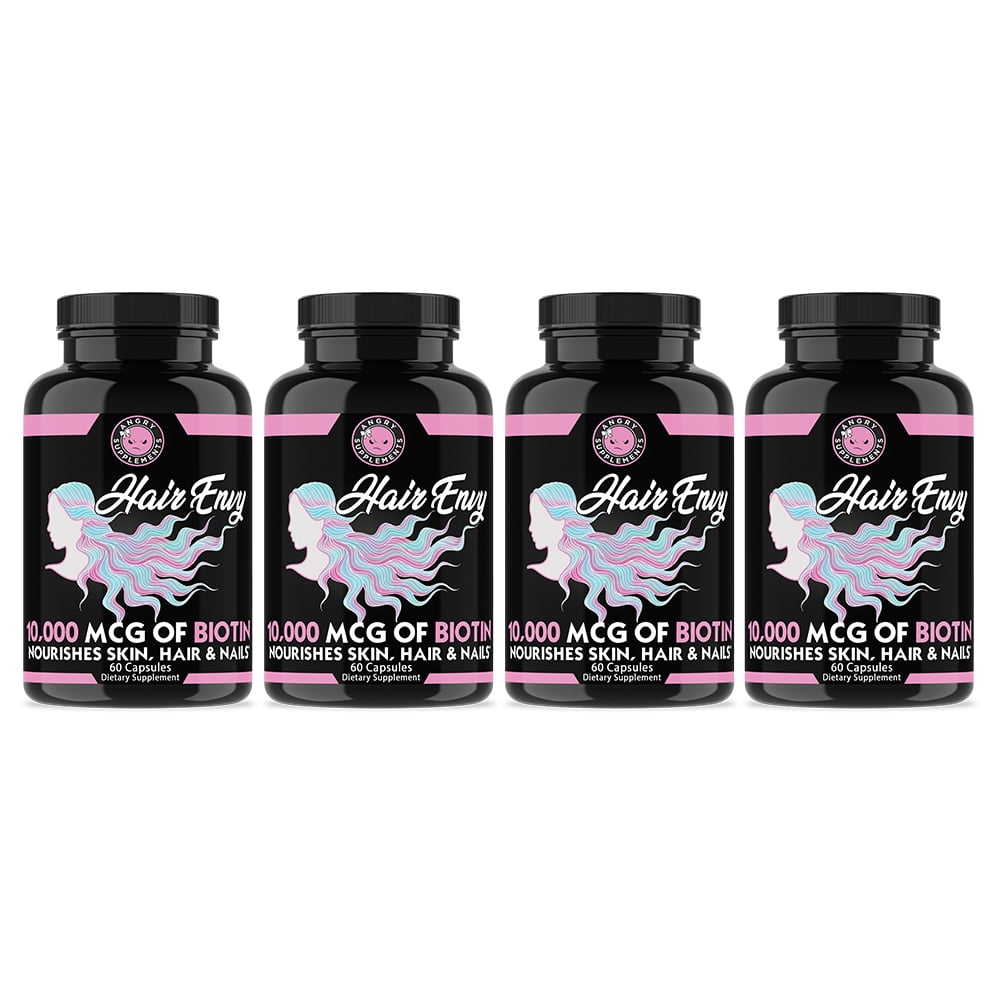 Hair Envy with 10,000 MCG of Biotin for Hair, Skin and Nails (4-Pack)