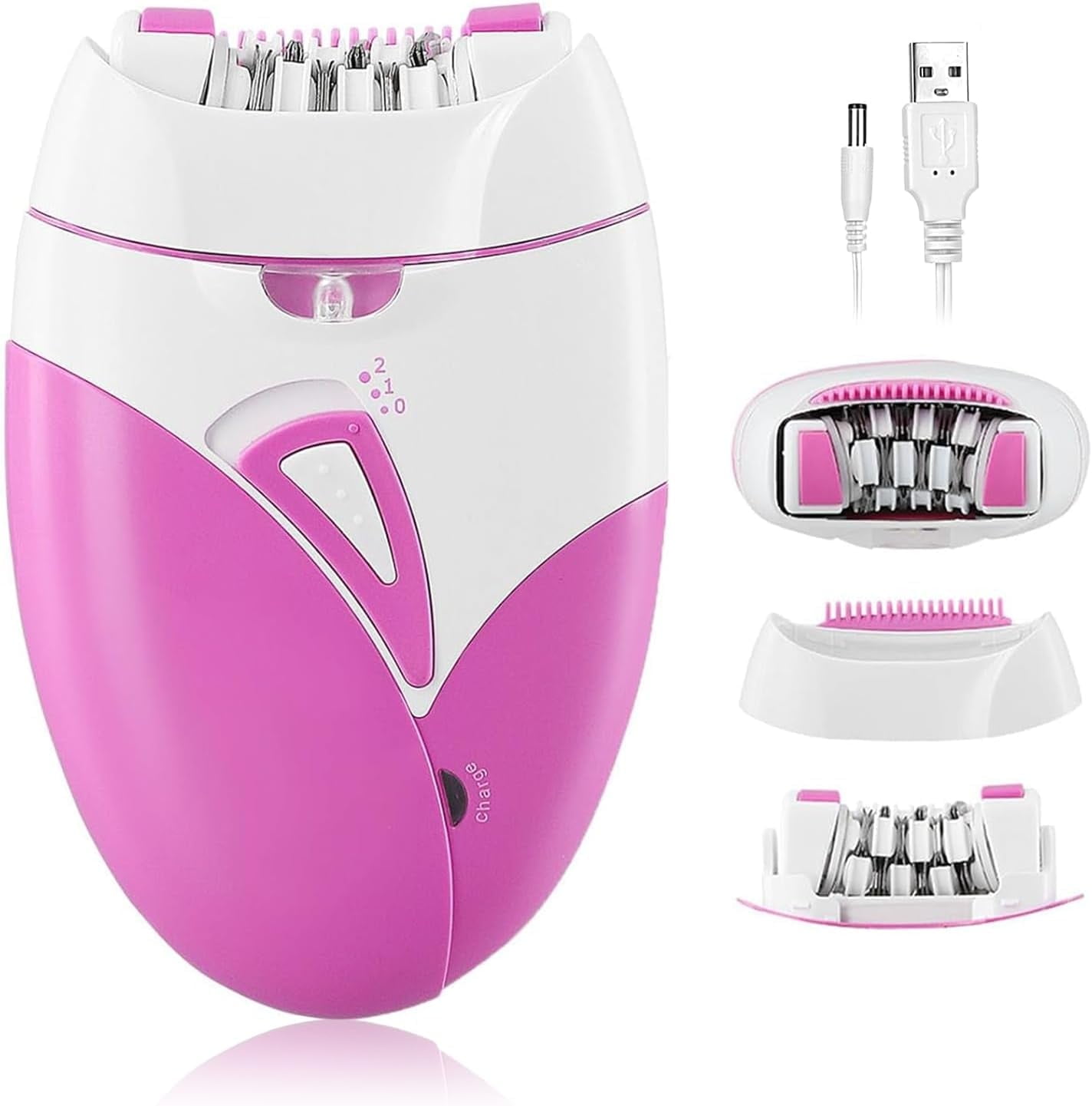Hair Epilator Removal for Women, siisll Facial Epilator Cordless Womens Epilator for Legs Lips Bikini Armpit and Arms, Rechargeable Hair Remover Electric Tweezers - USB Rechargeable