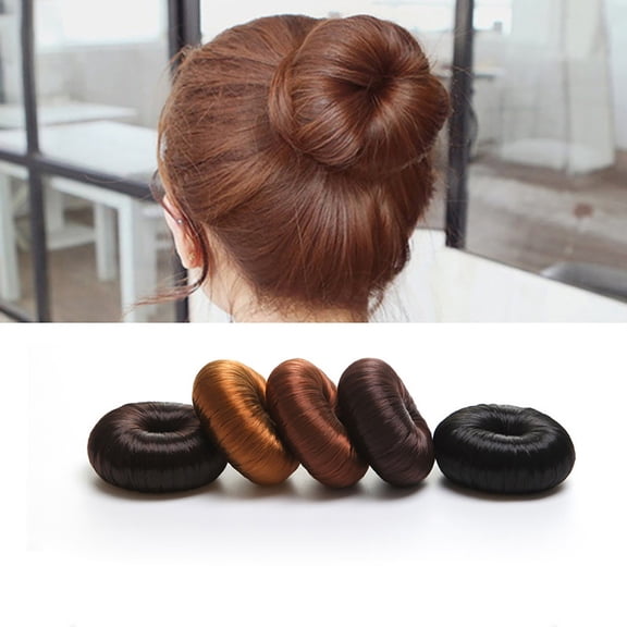 Hair Extension Bun - Synthetic Fiber Hairpiece, Hair Blonde Wig, Hair Ring, Women's Hair Care, Holiday Hair Styling, Thanksgiving, Christmas, Daily Use, 7.5cm Diameter, 1Pc