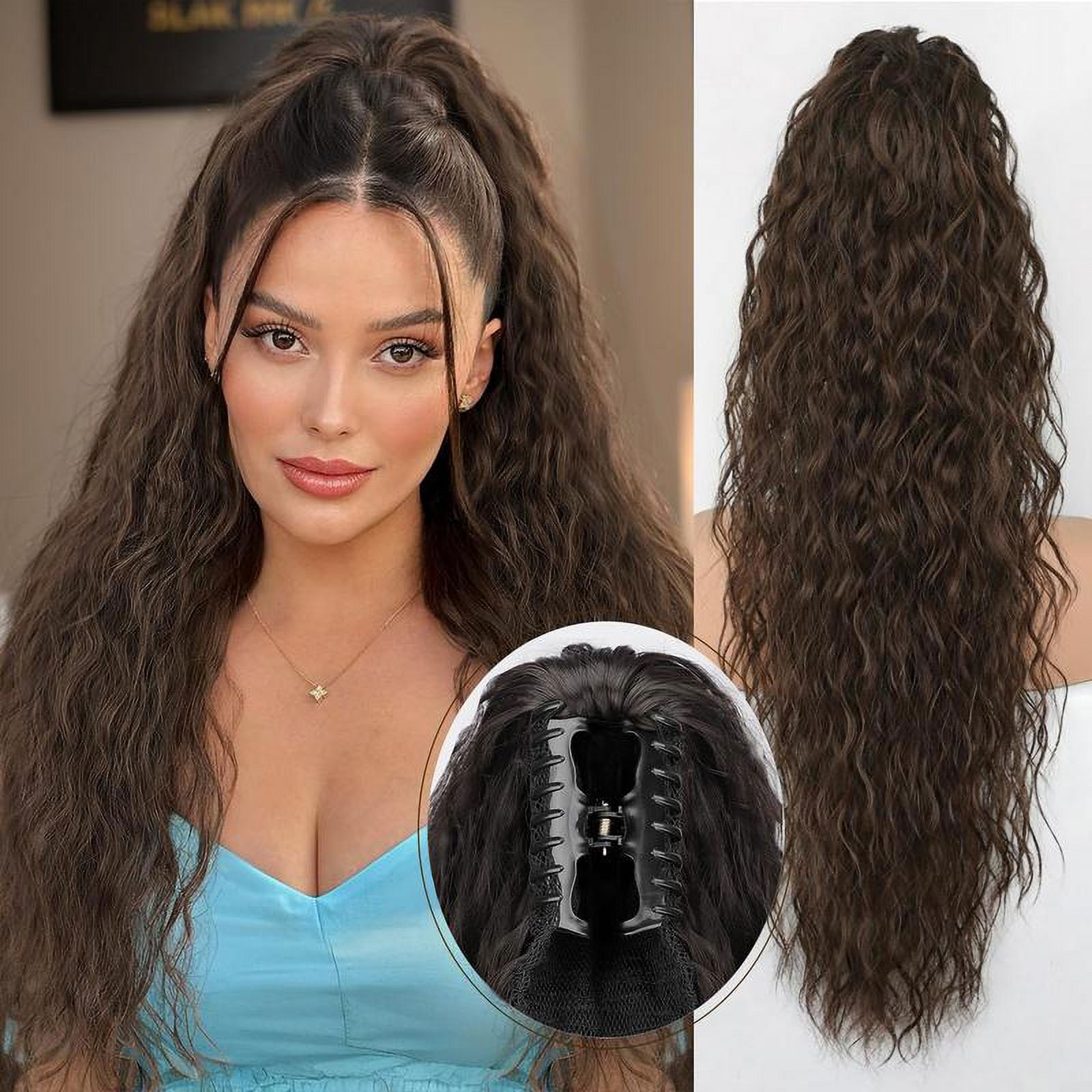 Wavy Ponytail Extension: Effortless Style with Flowing Waves