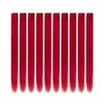 thumbnail image 1 of Hair Extension Clips 10pcs in Pure Red 20 Inch Straight Hair Synthetic Fiber Hairpieces for Party, 1 of 10