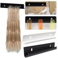 thumbnail image 1 of Hair Extension Holder For Styling Weft Hair, Coloring, Blow-Drying And Washing, Acrylic Wig Hanger With Serrated Edge For Secure Holding, 1 Wig Holder 2 Suction Cups 5, 1 of 7