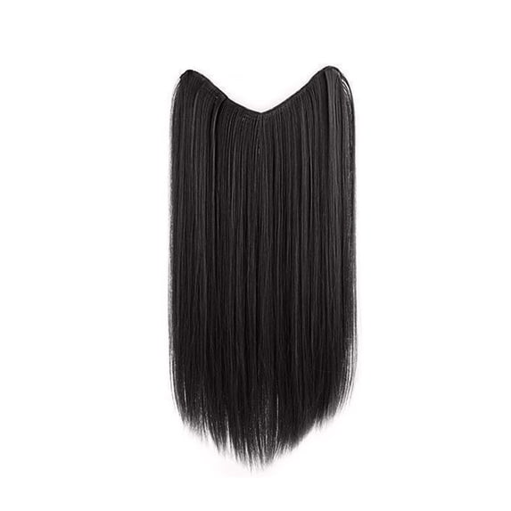 Hair Extension Long Straight Clip In One Piece Color Synthetic Hairpiece Lo