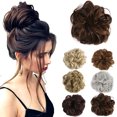 thumbnail image 1 of Messy Hair Bun Hair Scrunchies Extension Wavy Curly Wedding Donut Hair Extensions Hairpiece Wig, 1 of 5