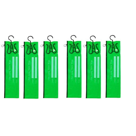 Hair Extension Storage Bag | Wig Bag with Hanger | Transparent PVC Material | Waterproof Design | 14x60cm Size | 6-Pack Set for Salon & Travel Use