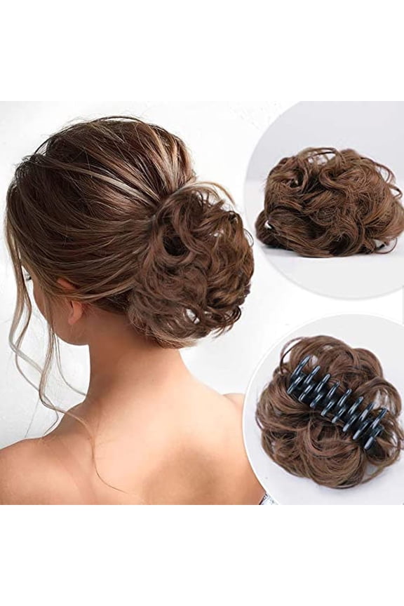 Hair Extensions & Accessories Clip Wig Easy Curler Natural Bun Messy Hair Secure Grip Women’s Wig Accessories for Quick Style Makeovers