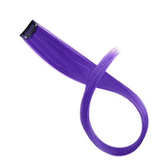 Hair Extensions In Synthetic Fiber 22 Inch Straight Wig for Party with Long Length and Secure Attachment,22inch,Purple