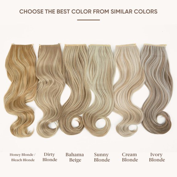 Hair Extensions Invisible Wire Dirty Blonde Highlight Wavy Curly Synthetic Hairpieces Balayage for Women Long 18 Inch Adjustable Headband No Clip Dirty Blonde 18 Inch (Pack of 1)