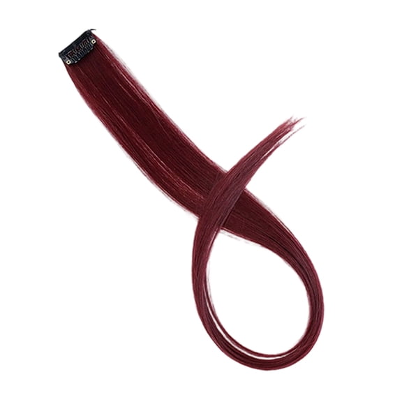 Hair Extensions In Synthetic Fiber Hairpieces 22 Inch Straight Style for Party and Everyday Wear Easy -In Weave Enhancement High- Wig Accessory for Styling, 22 in, Brick Red