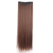 Hair Extensions for Women - Synthetic Straight Clip-In Wig Pieces, Traceless Hair, Natural Look, Salon Quality, 3/4 Full Head, Easy Styling, Hair Piece for Daily Use, Party & Cosplay