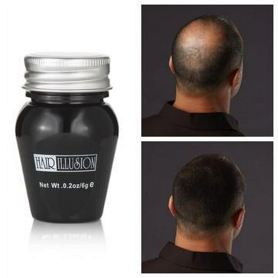 Hair Fibers - Not Synthetic - For Bald Spots Men & Women, Premium Hair Building Formulation Hair illusion (Black 6G)