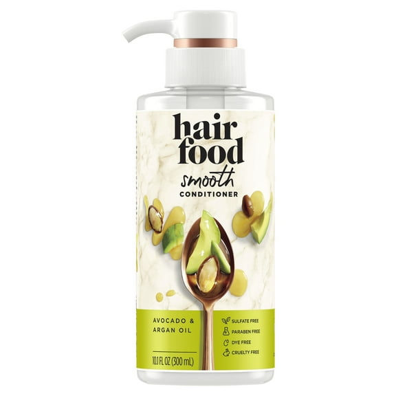 Hair Food Smooth Moisturizing Conditioner, Avocado Argan Oil, Sulfate Free, 10.1 fl oz