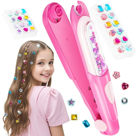 Hair Gem Stamper Kit, Bling Hair Jewels, Hair Styling Tool with Reusable Diamonds, glitter diamond styling tools hair,hally hair gem pen, bling bling hair gems stapler for hair glitter diamond tool