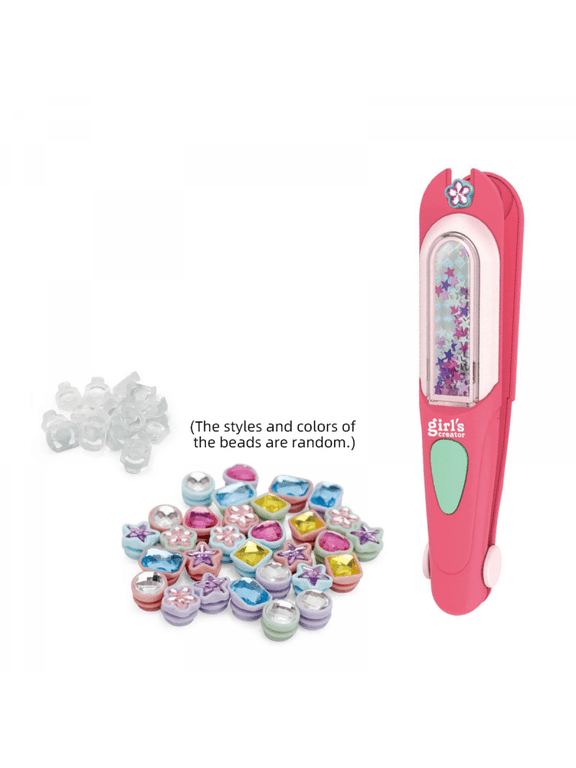 Hair Gem Stamper Kit, Girls Toys with 24 Reusable Rhinestones, Birthday Christmas Gift for Girls 3-12
