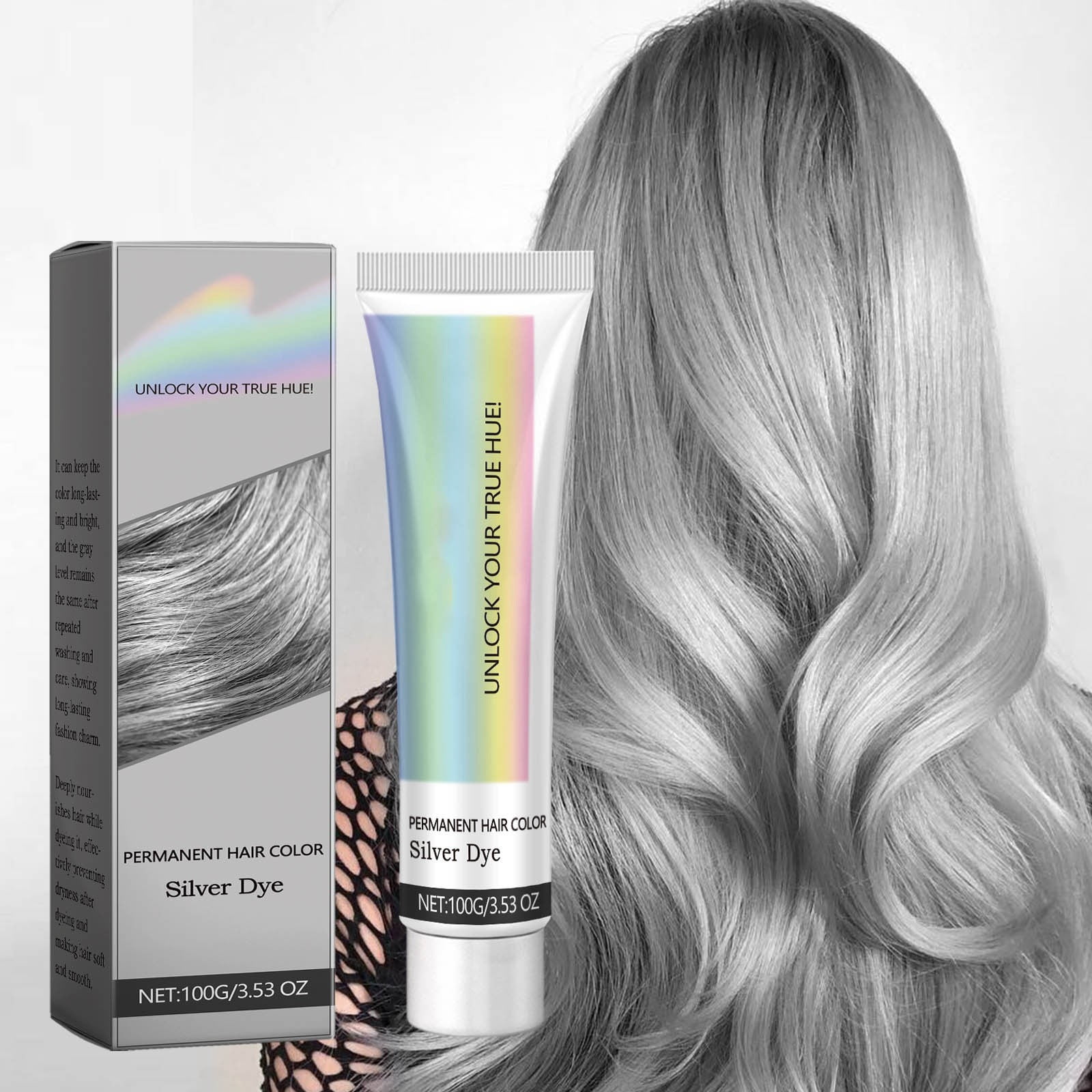 Hair Glaze Gray Hair Dye Lasting Lock Color Nourishing Extract Hair Care Trendy Hair Color Dye