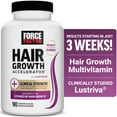 thumbnail image 1 of Force Factor Hair Growth Accelerator, Hair Growth Vitamins for Women & Men with Clinically Studied Lustriva, Biotin & Ashwagandha, 90 Capsules, 1 of 12