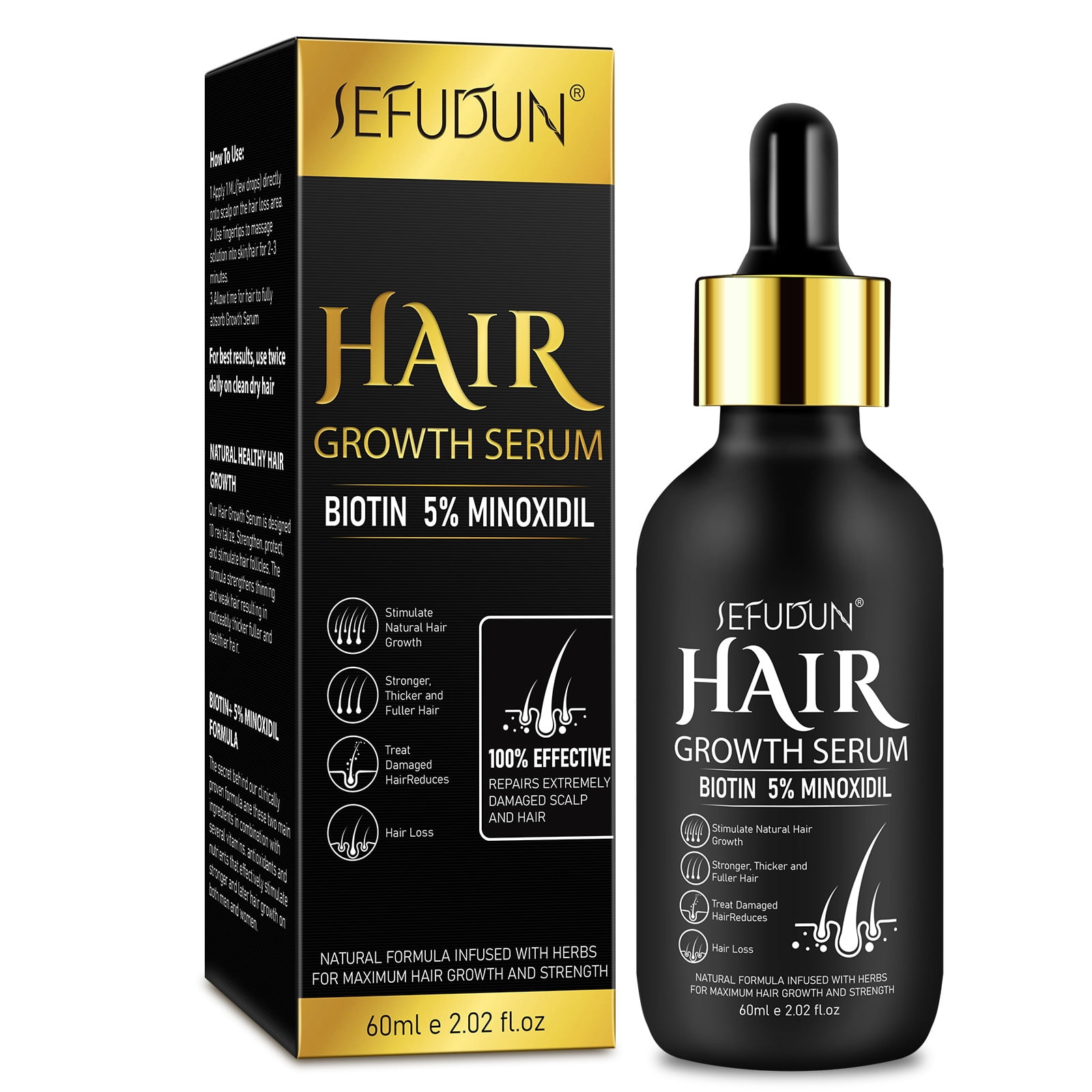Hair Growth Oil Contains Safflower, Ginseng Extract, Biotin Hair Growth