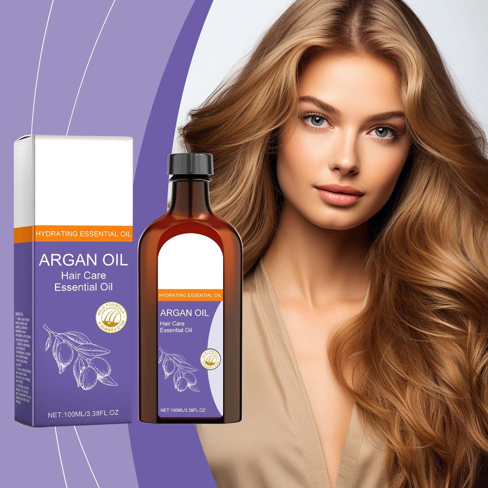 Hair Growth Products, Moroccan Argan Oil For HairHealing Weightless Argan Oil Hair Serum For Dry