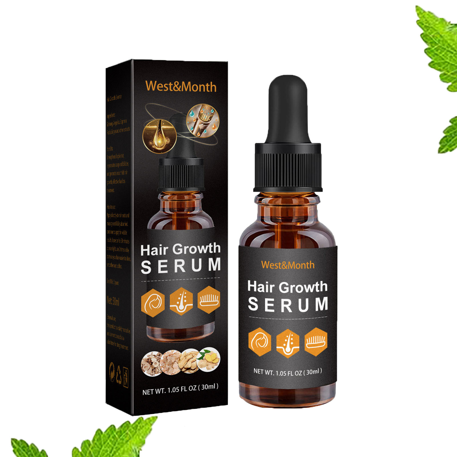 Hair Growth Serum for Black Women, Anti Hair Loss Nourish Dry Damaged