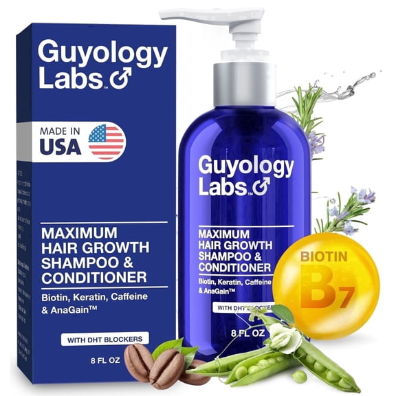 Hair Growth Shampoo & Conditioner for Thinning Hair, Dermatologist Recommended, 2% AnaGainâ„¢, Biotin & Caffeine, Can Be Used With Minoxidil