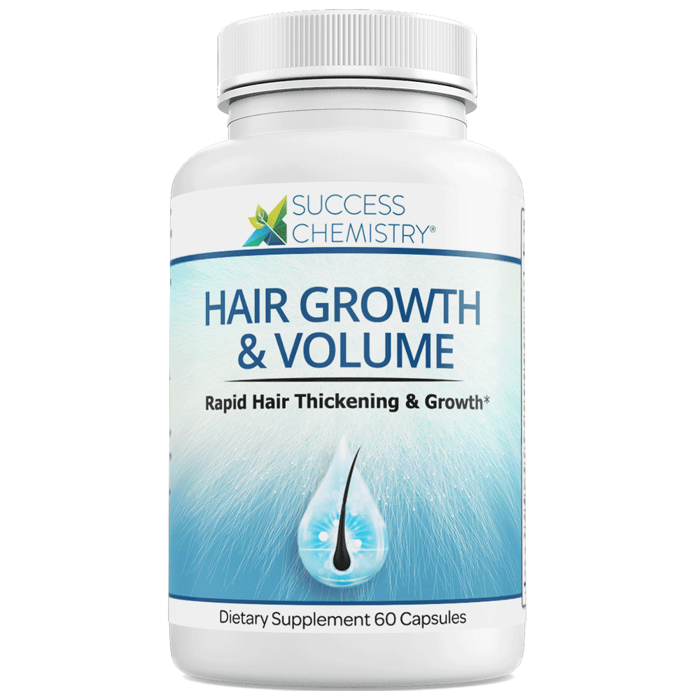 Success Chemistry Hair Growth Supplement For Longer with Saw Palmetto for Adults - 60 Capsules