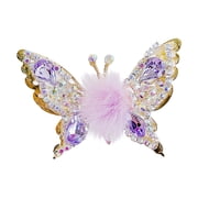 Decorland Rhinestone Alligator Hair Clips, Purple, 1 Count
