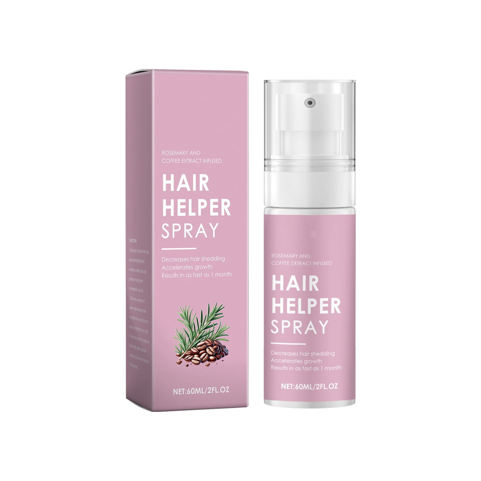 Hair Helper Spray, Hair Helper Growth Spray, Hair Growth Serum with Biotin, Castor Oil, Caffeine, Rice, Ginger, Hair Regrowth Spray for Thicker, Repair Thinning Hair for Women & Men