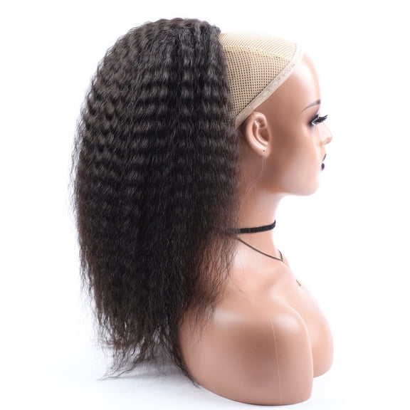 Hair High Puff Afro Hairpiece Fake Synthetic Drawstring Ponytail Elastic Hair Extension For Women Kinky Curly Ponytail Synthetic