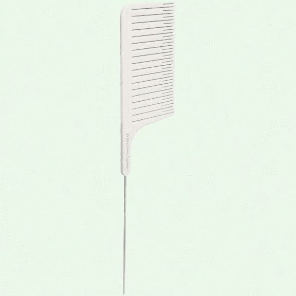 Hair Highlight Comb, Highlighting Comb, Stainless Steel Rat Tail Comb For Hair Colour (White)