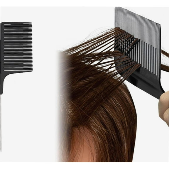 Hair Highlight Comb, Professional Hair Stylist Comb with Stainless Steel Rat Tail, Ergonomic Design, Safe Use, Premium Material, Practical and Versatile for Home and Salon