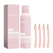 Hair Identifier Spray for Face Shaving, Moisturizing and Skin Care Dermaplaner Spray,Skin Body Hair Identifier Comfortable Face Shaving Powder, Pink