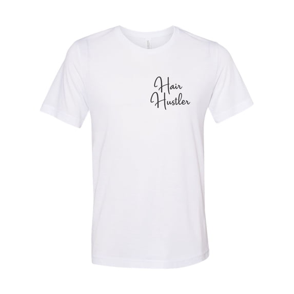 "Hair Influencer, Hair Hustler, Shampoo Dealer, Soft Bella Canvas, Sublimation, Beautician Shirt, Hair Salon, Hair And Skin, Haircut Tee, White, SMALL"