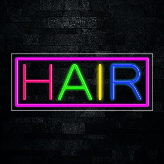 Hair-LED Neon Sign 30"L x 12"H #30432