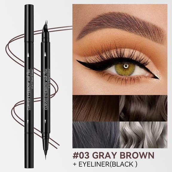 Hair-Like Eyebrow Pencil, Waterproof Faux Brow, 2-in-1 Eyebrow Pen with 2 Tip Microblading Eyebrow Pencil and Ultra-Precise Brow Pencil, Eyebrow Pencils for Women, Natural Hair-Like Brows