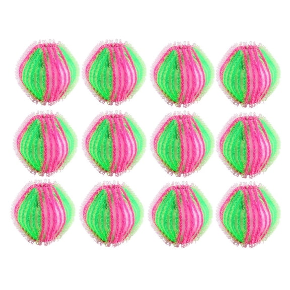 Hair Lint Fluff Grabbing Laundry Balls 12Pcs, ZzCityTK High Quality Washing Cleaning Balls for Hair Removal, Nylon Laundry Helper for Clothes Washer with Balanced Complete Wash