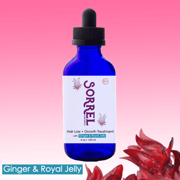 Sorrel Cosmetics Hair Loss & Regrowth Treatment Lotion with Ginger & Royal Jelly, 4 oz