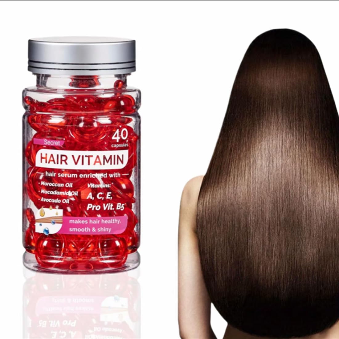Hair Mask +Hair Vitamin Serum Capsule Set for Women, Deeply Moisturizes